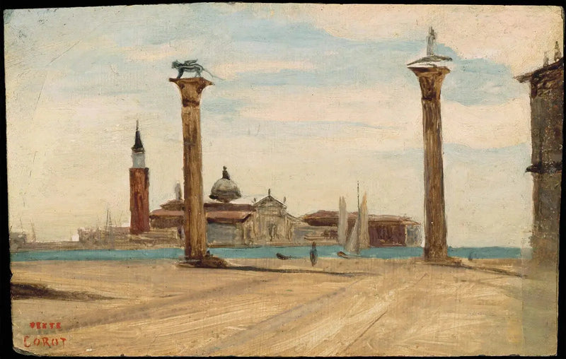 La Piazzetta, Venezia - Jean-Baptiste Camille Corot