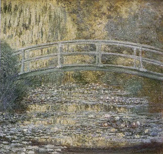 Svømmebassenget med vann - Claude Monet