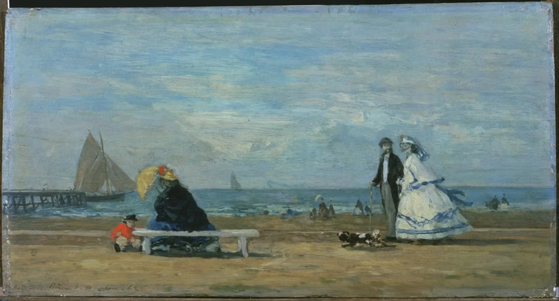 Stranden i Trouville - Eugène Boudin