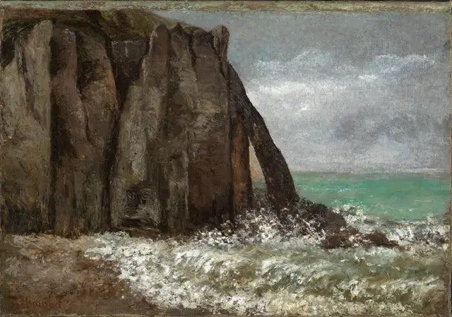 Stranden ved Étretat - Gustave Courbet