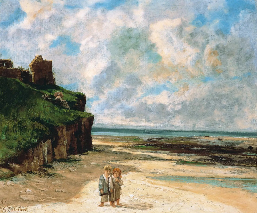 Stranden ved Saint-Aubin-sur-Mer - Gustave Courbet