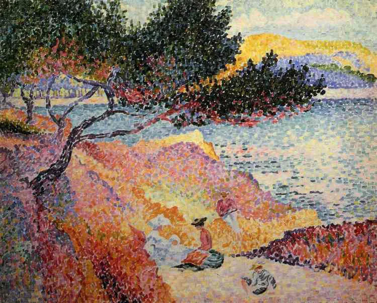 Stranden ved Saint-Clair - Henri-Edmond Cross
