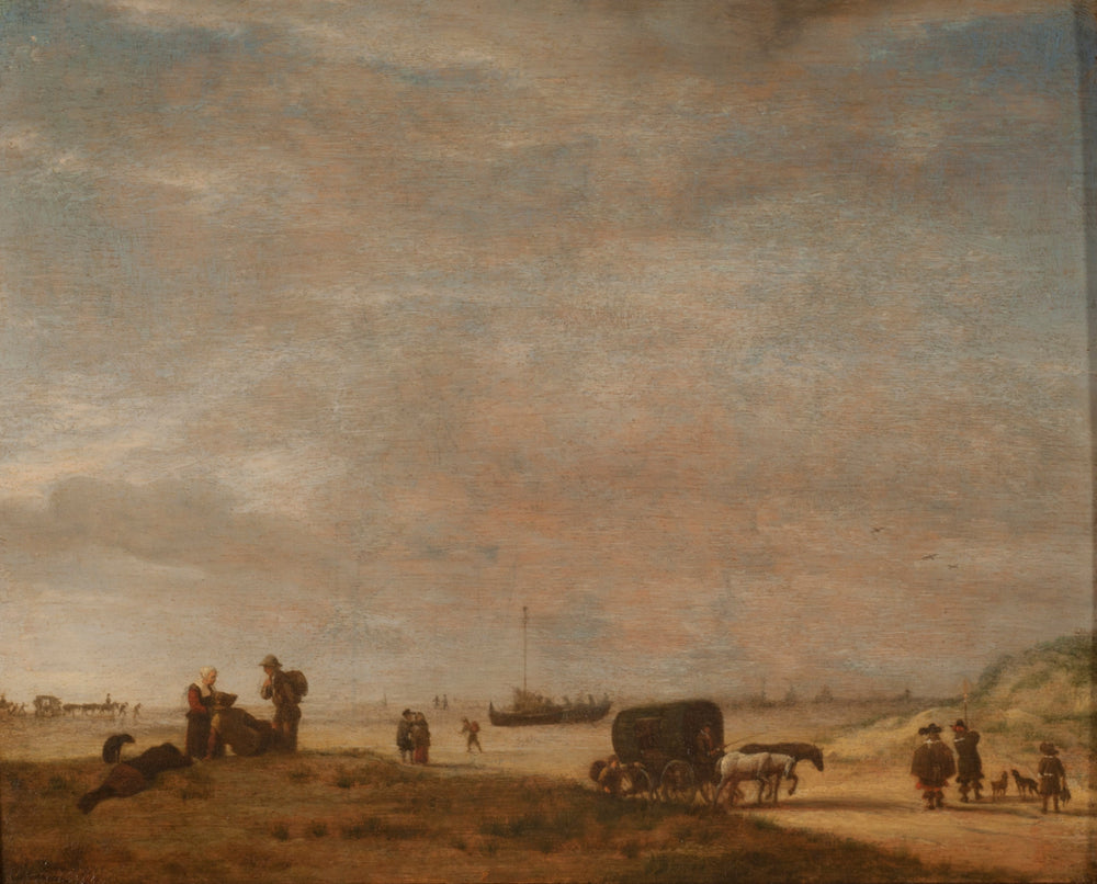 La plage de Scheveningen - Adriaen van de Velde image 1 tableau peint à l’huile sur toile