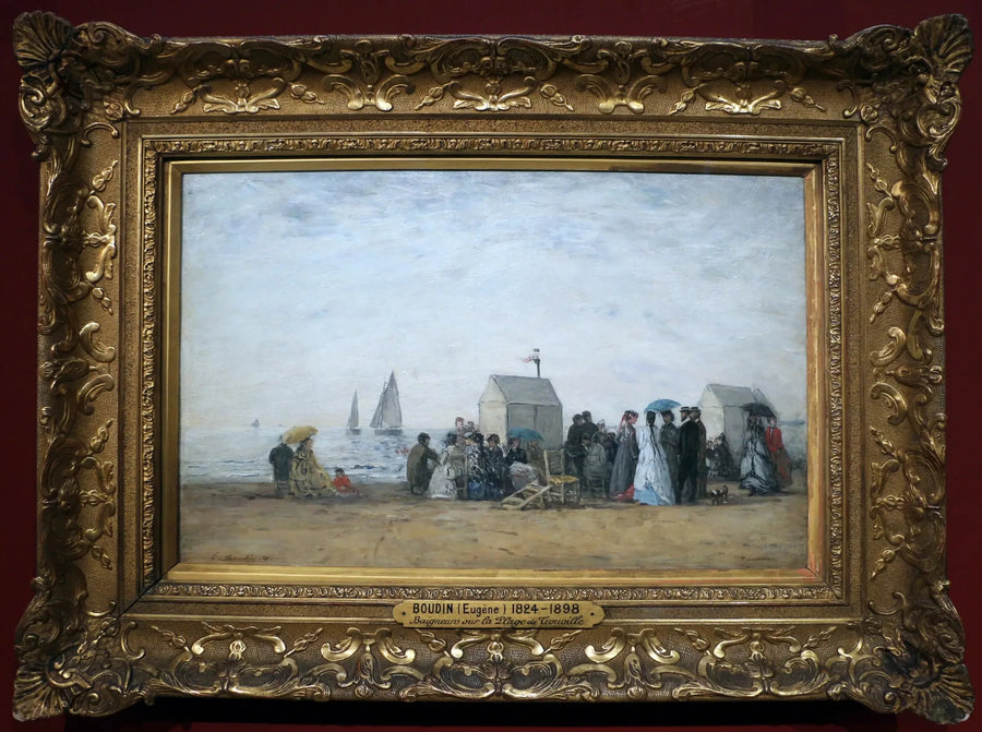 Trouville-stranden - Eugène Boudin