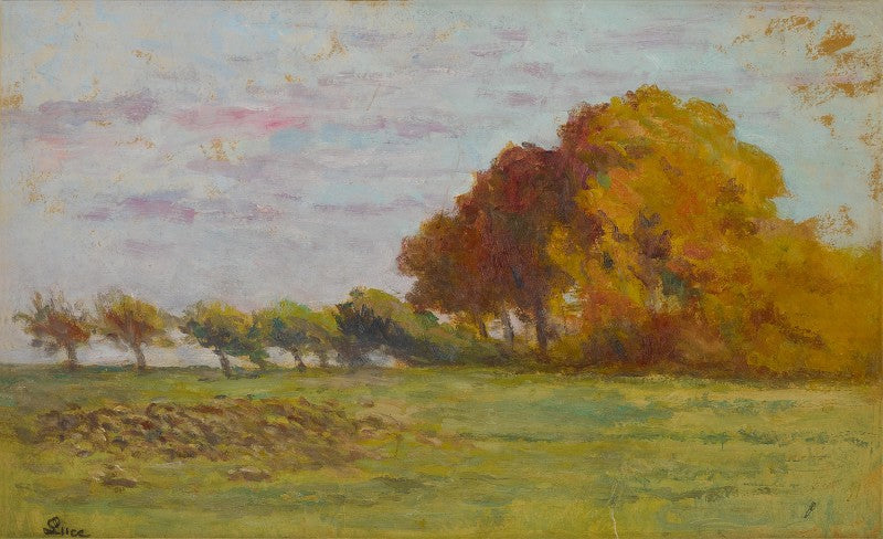 Det flate landskapet rundt Rolleboise - Maximilien Luce
