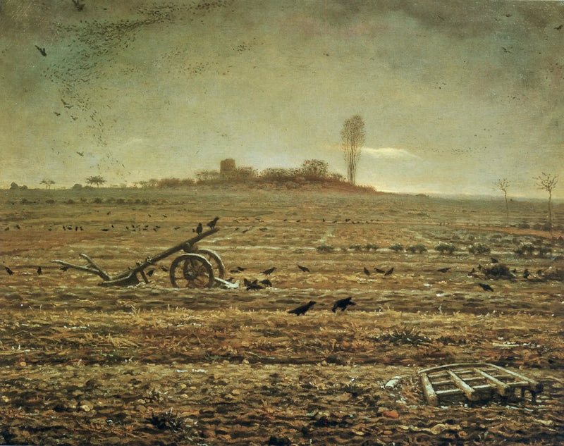 Sletteområdet i Chailly med harv og plog - Jean-François Millet