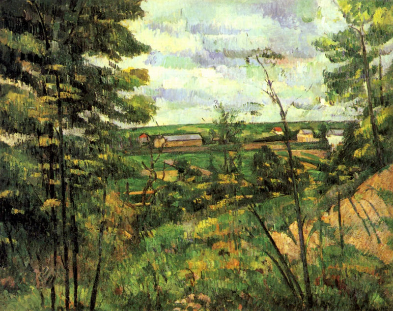 Sletten ved Saint-Ouen-l'Aumône sett fra Chou-steingruvene - Paul Cézanne