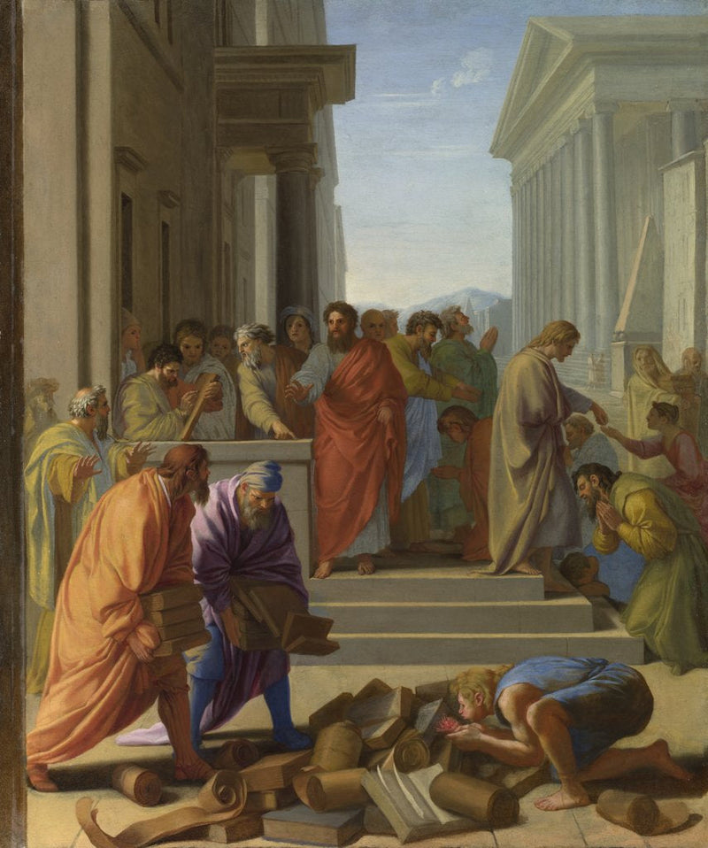 Saint Pauls forkynnelse i Efesus - Eustache Le Sueur
