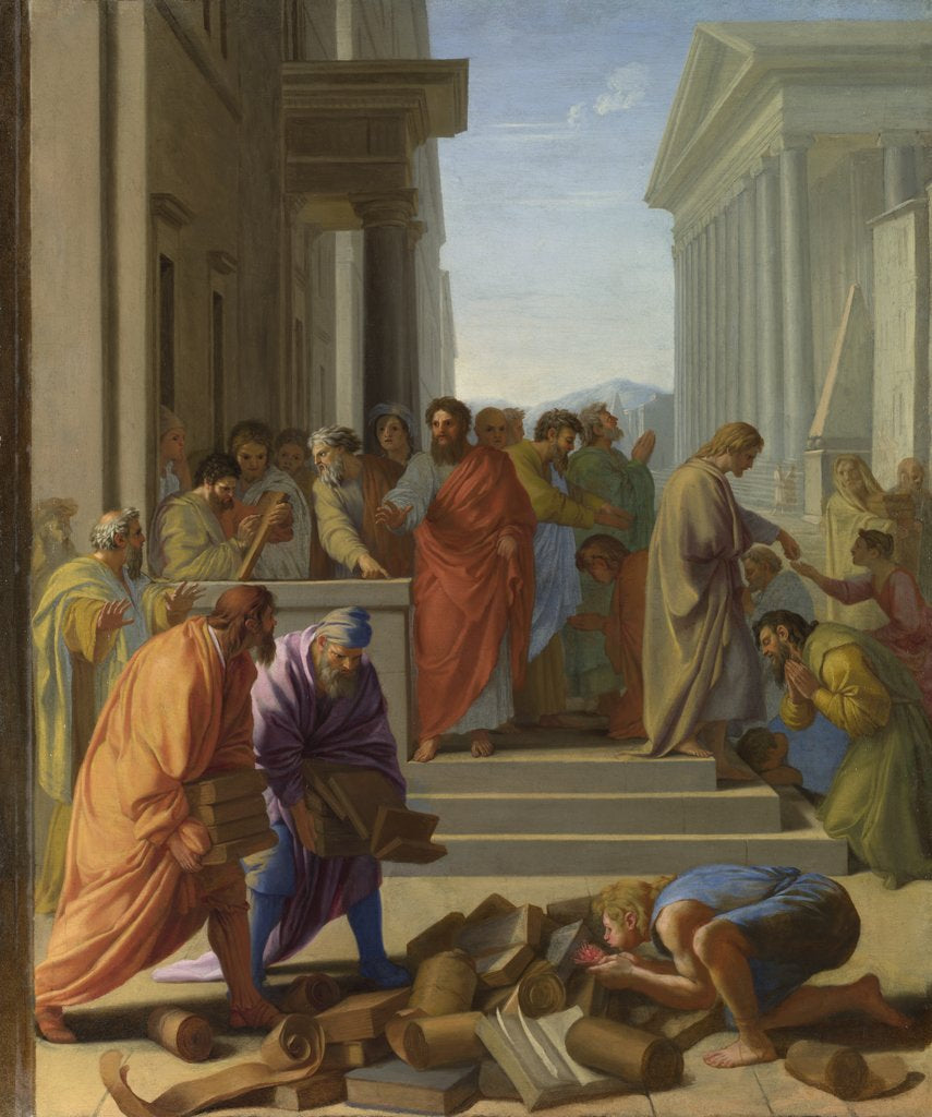 Saint Pauls forkynnelse i Efesus - Eustache Le Sueur