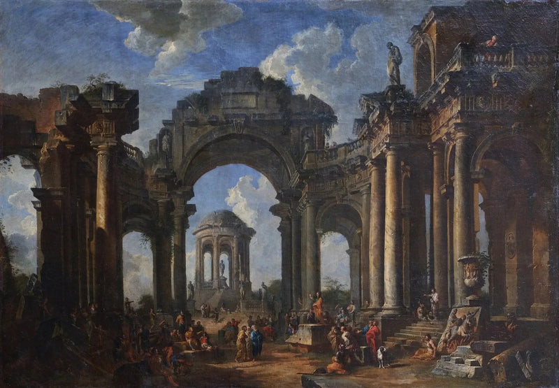 Apostelens forkynnelse i ruiner av dorisk arkitektur - Giovanni Paolo Panini

Source:
La Prédication d'un apôtre dans des ruines d'architecture d'ordre dorique - Giovanni Paolo Panini
