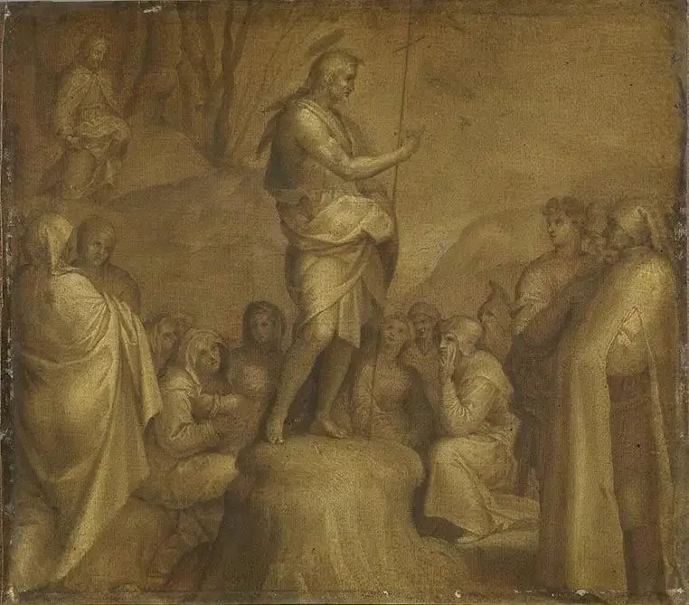 Johannes Døperens forkynnelse - Andrea del Sarto