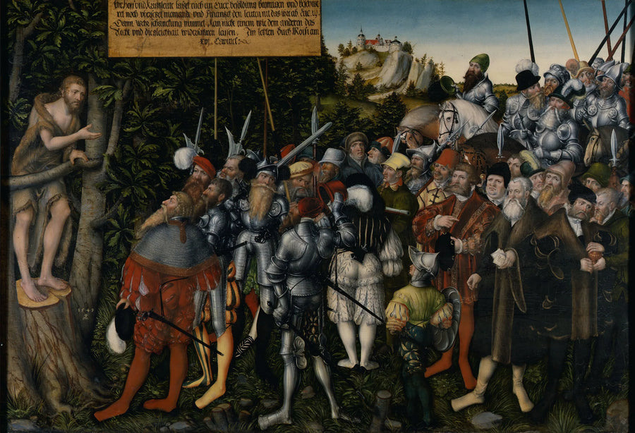Prekenen til Johannes Døperen - Lucas Cranach den eldre