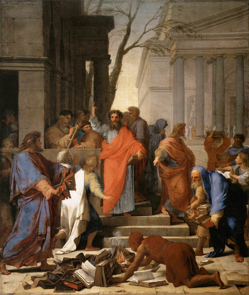 Prekenen til apostelen Paulus i Efesos - Eustache Le Sueur