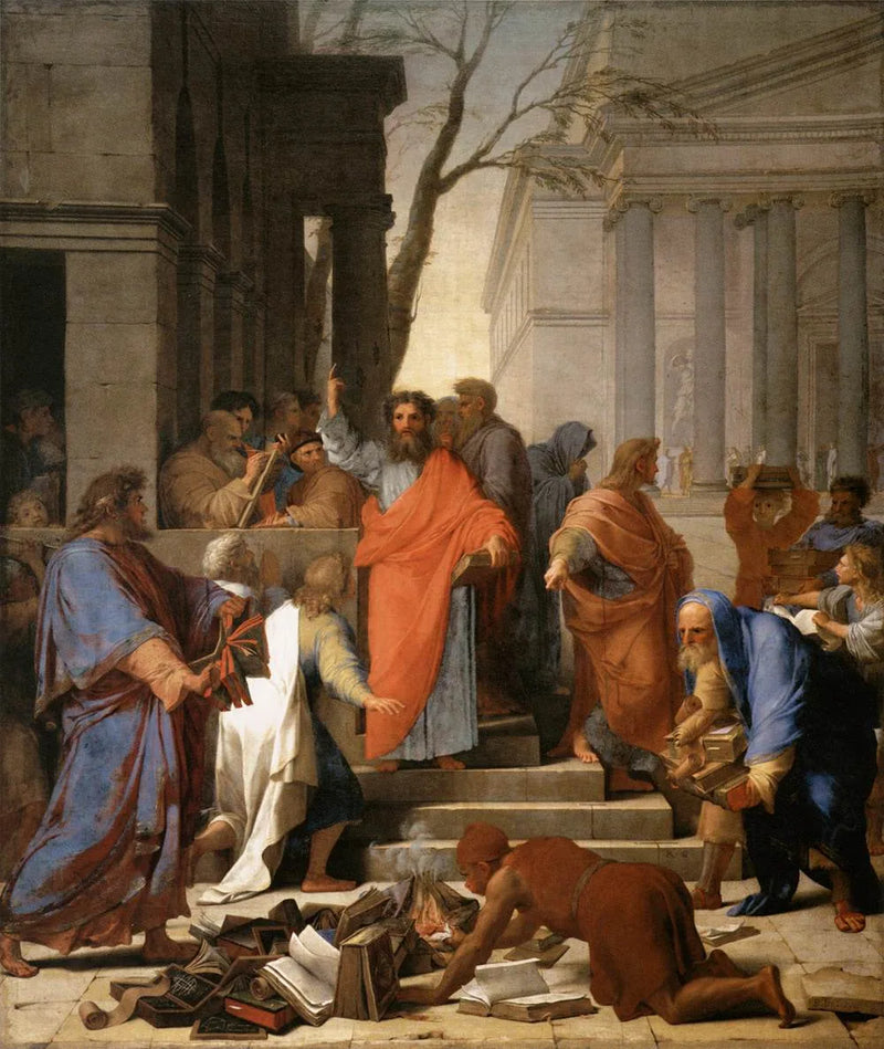 Prekenen til apostelen Paulus i Efesos - Eustache Le Sueur