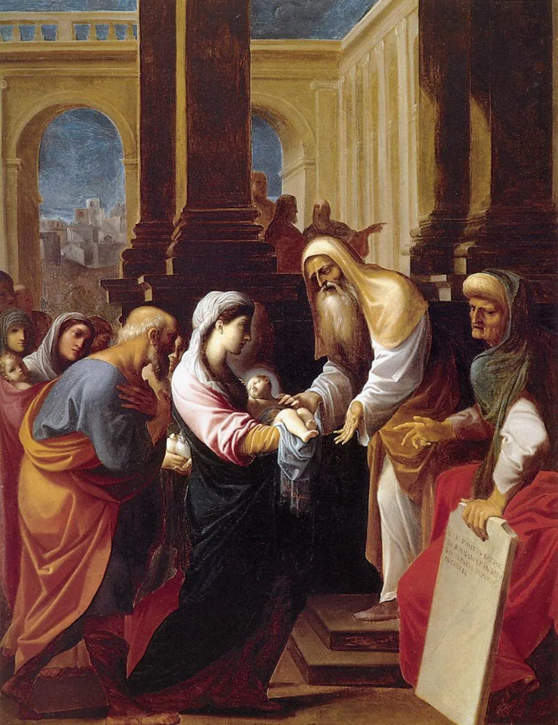 Fremstillingen av Jesusbarnet i Tempelet - Ludovico Carracci