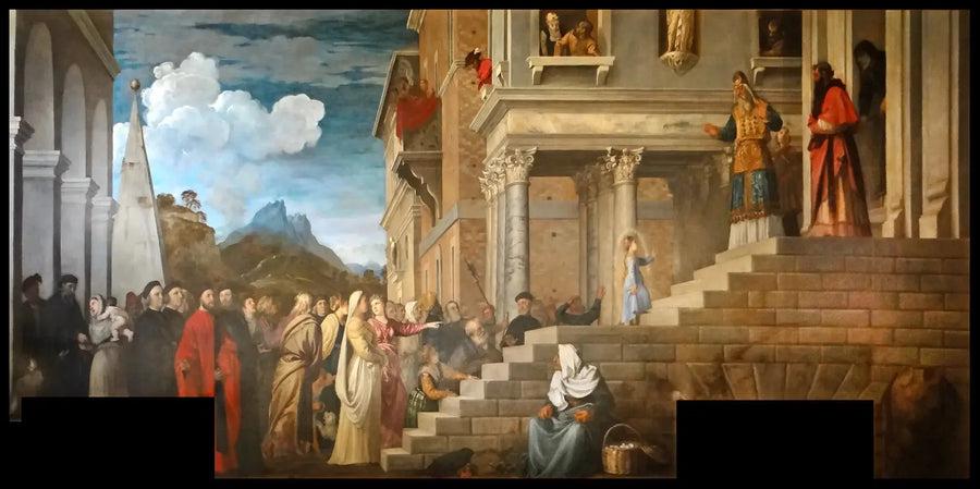 Mariapresentasjonen i Templet - Titian