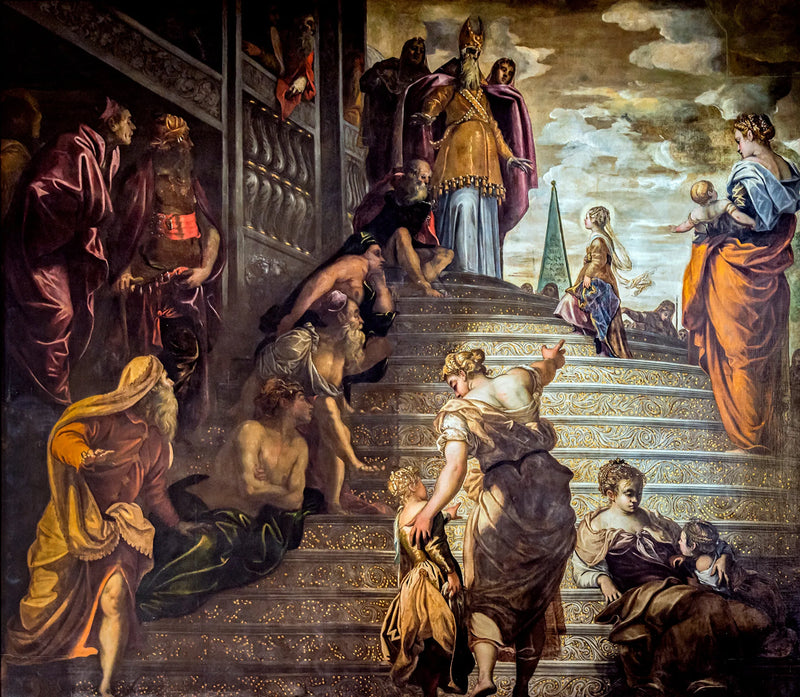 Jomfruens presentasjon i tempelet - Jacopo Tintoretto