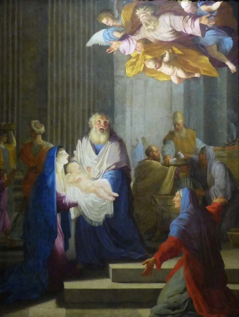 Presentatøren i tempelet - Eustache Le Sueur