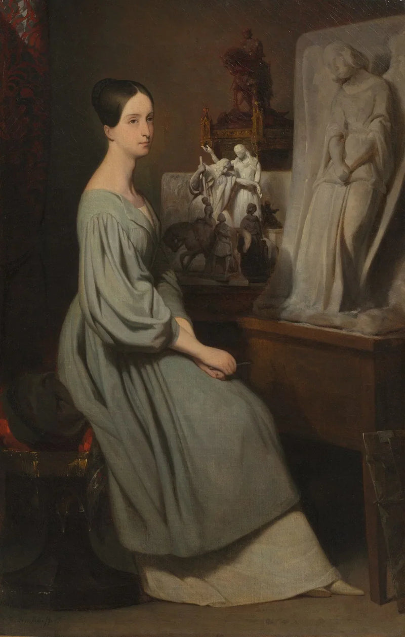 Prinsesse Marie av Orléans i sitt atelier - Ary Scheffer