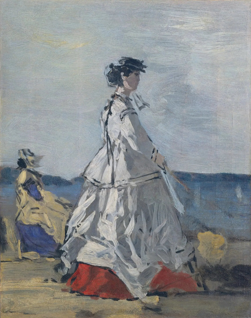 Prinsesse Pauline av Metternich på stranden - Eugène Boudin