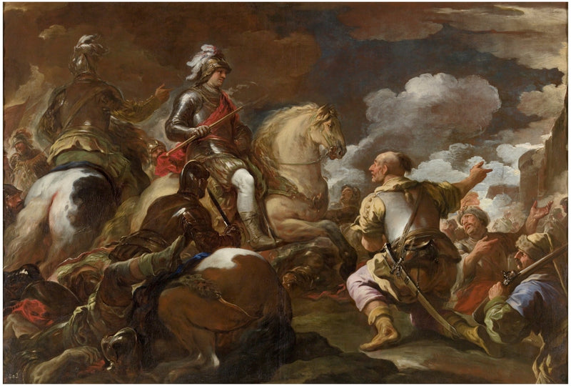 Inntaket av en festning - Luca Giordano