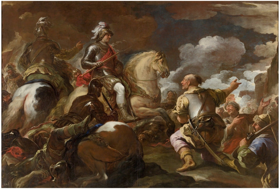 Inntaket av en festning - Luca Giordano