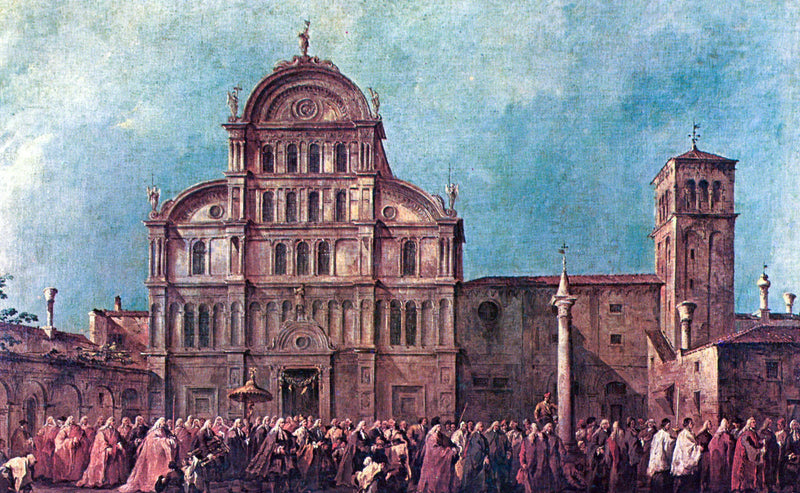 Dogen av Venezia-prosesjonen ved San Zaccaria - Francesco Guardi