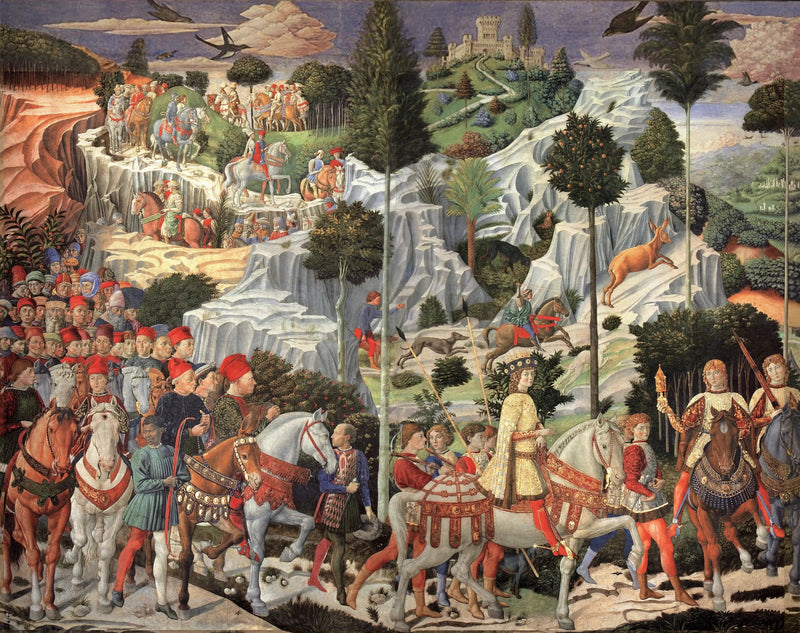 Processjonen til den unge kongen - Benozzo Gozzoli