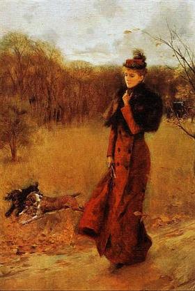Gåturen i parken - Giovanni Boldini