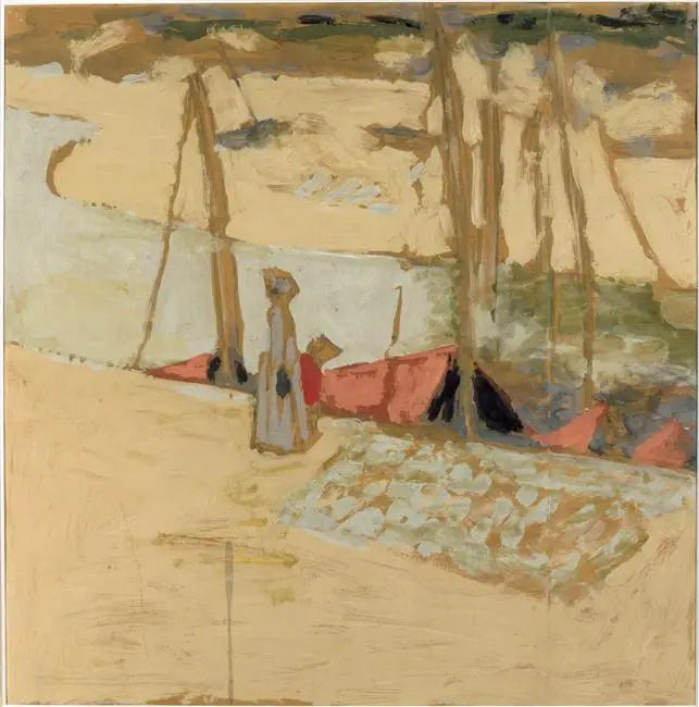 Promenaden i havnen - Édouard Vuillard