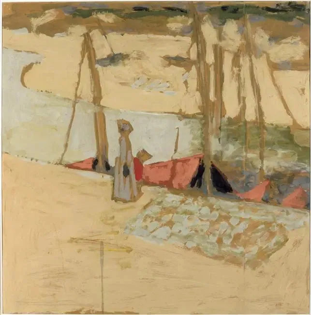 Promenaden i havnen - Édouard Vuillard