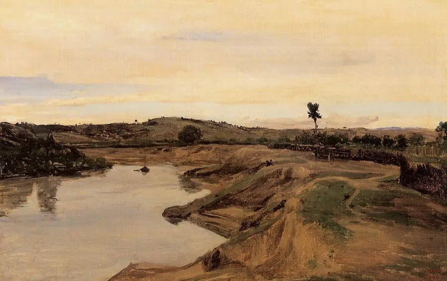 La Promenade de Poussin, landskap i Roma - Jean-Baptiste Camille Corot