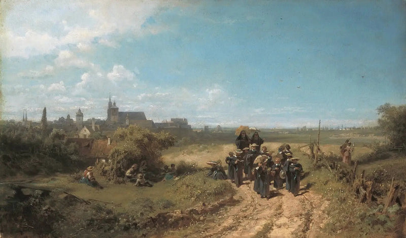Klosterets spasertur - Carl Spitzweg