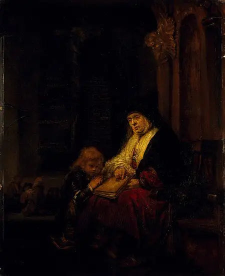 Profetinnen Anne i Tempelet - Rembrandt