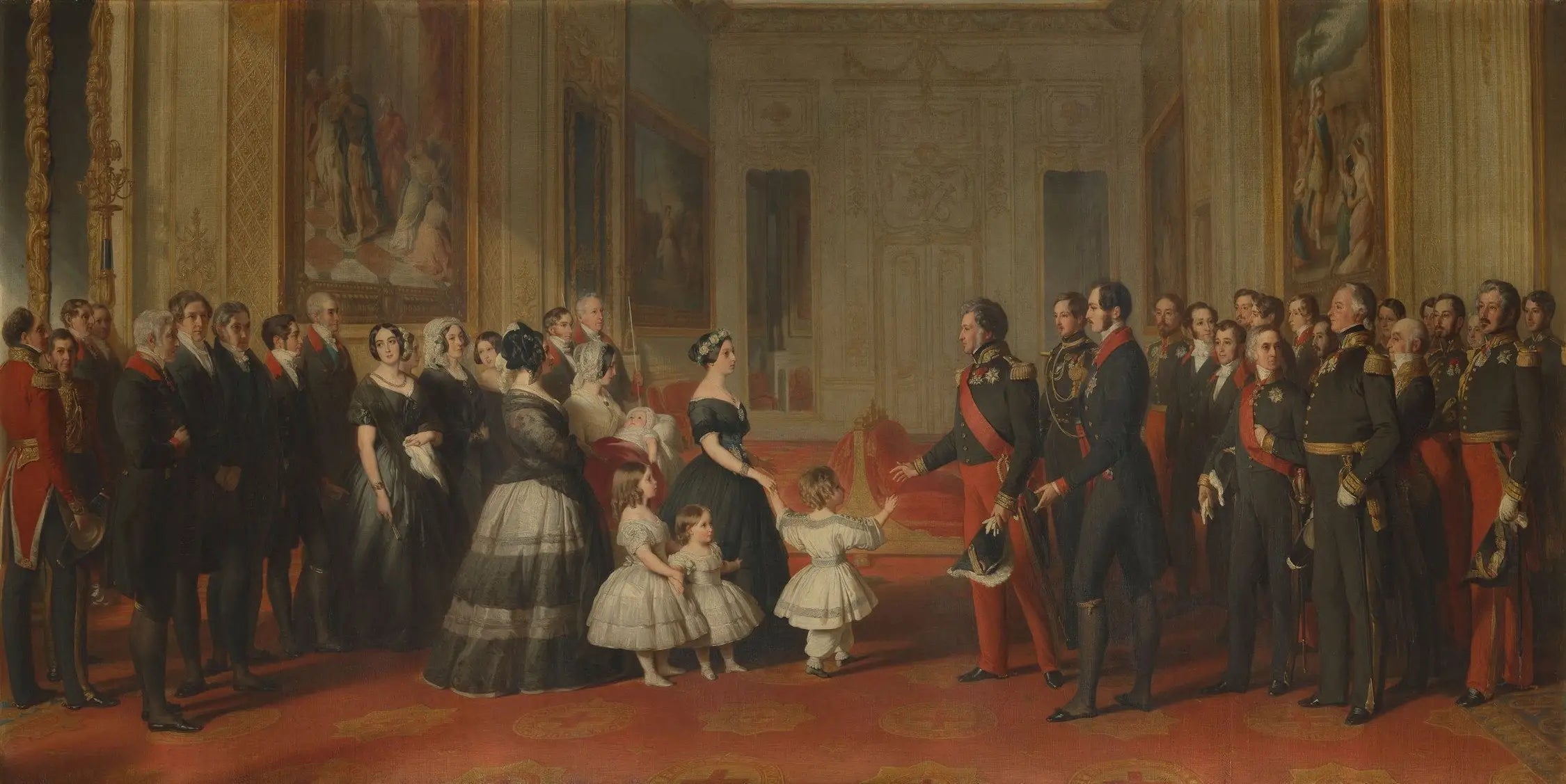 La réception de Louis-Philippe roi des Français au château de Windsor le 8 octobre 1844 - Franz Xaver Winterhalter