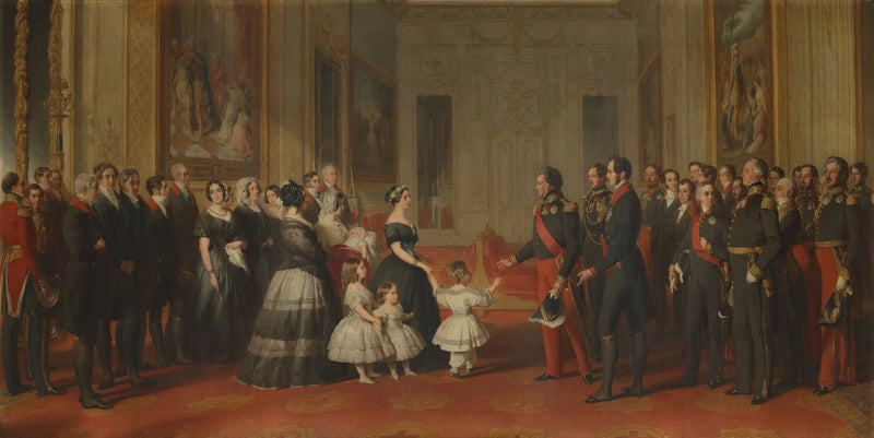 Louis-Philippe, kongen av Frankrike, mottar på Windsor-slottet, 8. oktober 1844 - Franz Xaver Winterhalter

Source:
La réception de Louis-Philippe, roi des Français, au château de Windsor, le 8 octobre 1844 - Franz Xaver Winterhalter