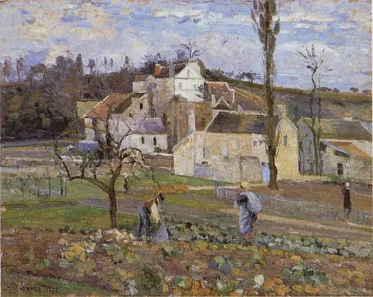 Kålinnhøstingen, L'Hermitage, Pontoise - Camille Pissarro