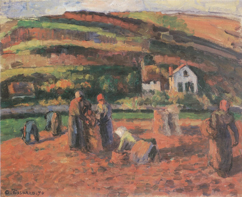 Potetinnhøstingen - Camille Pissarro