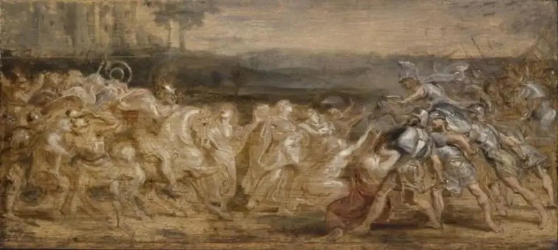 Foreningen mellom romerne og sabinerne - Peter Paul Rubens