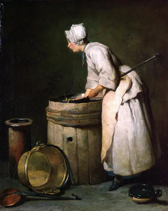 Rengjøringskvinnen - Jean Siméon Chardin