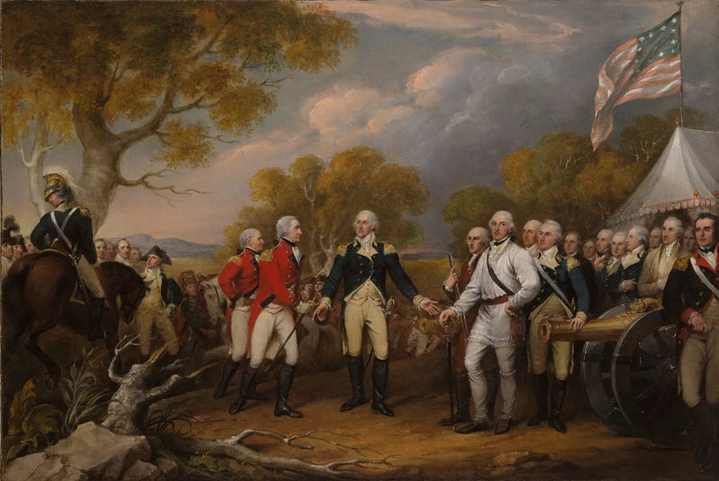General Burgoynes overgivelse ved Saratoga, 16. oktober 1777 - John Trumbull

Source:
La reddition du général Burgoyne à Saratoga, le 16 octobre 1777 - John Trumbull