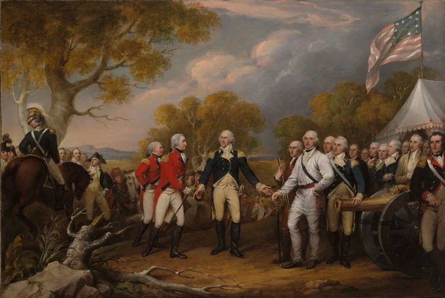 General Burgoynes overgivelse ved Saratoga, 16. oktober 1777 - John Trumbull

Source:
La reddition du général Burgoyne à Saratoga, le 16 octobre 1777 - John Trumbull