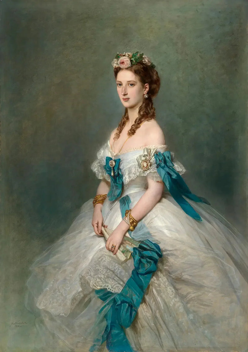 Kongelige dronning Alexandra (1844-1925) da hun var prinsesse av Wales - Franz Xaver Winterhalter

Source:
La reine Alexandra (1844-1925) lorsqu'elle était princesse de Galles - Franz Xaver Winterhalter