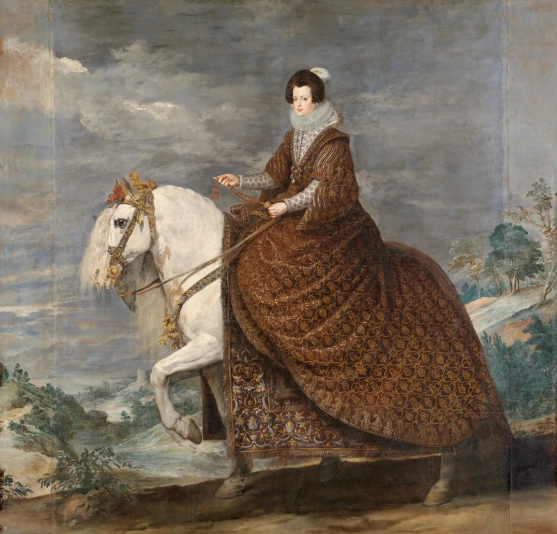 Dronning Isabelle av Frankrike på hest - Diego Velázquez