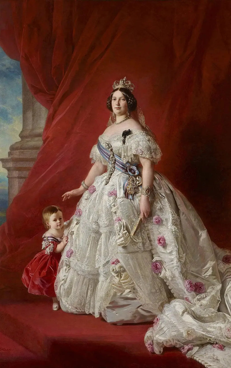 Dronning Isabel II med prinsessen av Asturiaene - Franz Xaver Winterhalter

Source:
La reine Isabelle II avec la princesse des Asturies - Franz Xaver Winterhalter