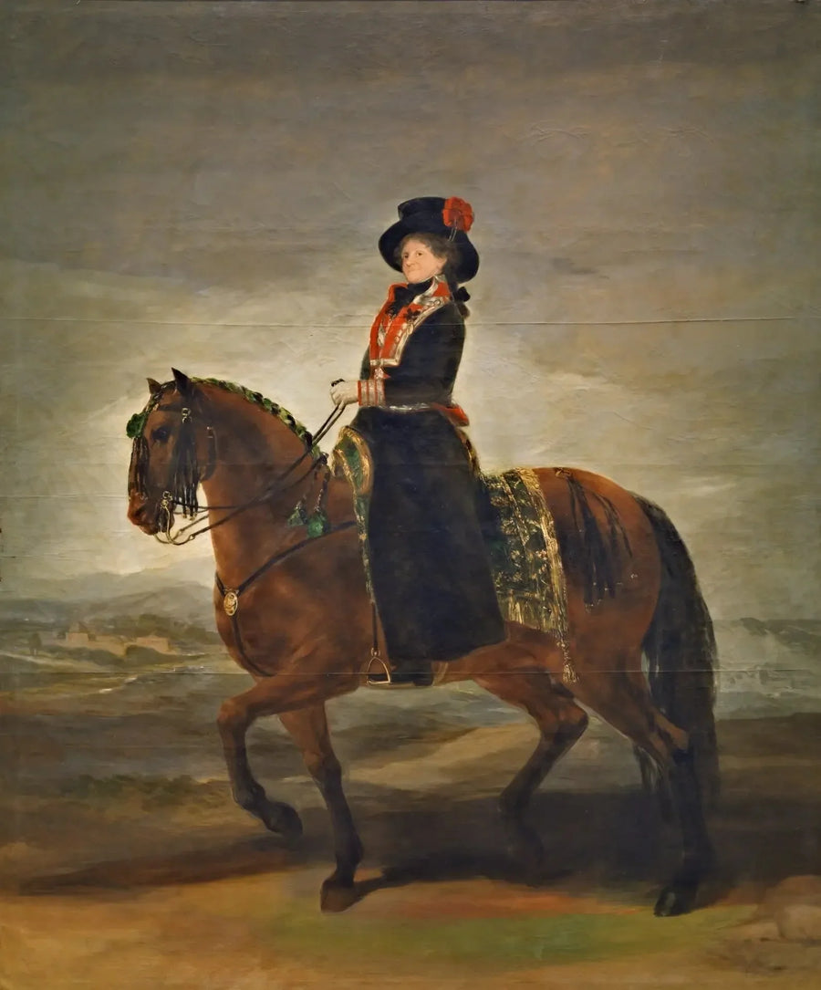 Dronning María Luisa til hest - Francisco de Goya