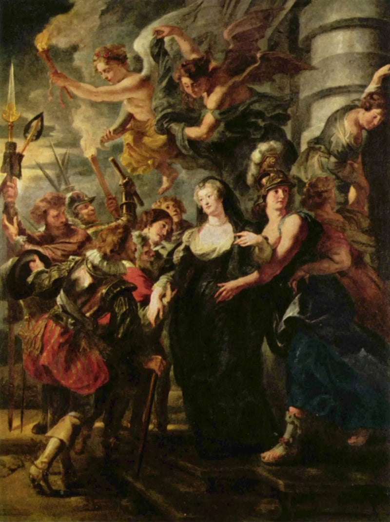 Dronningen flykter fra Blois-slottet i natt fra 21. til 22. februar 1619 - Peter Paul Rubens