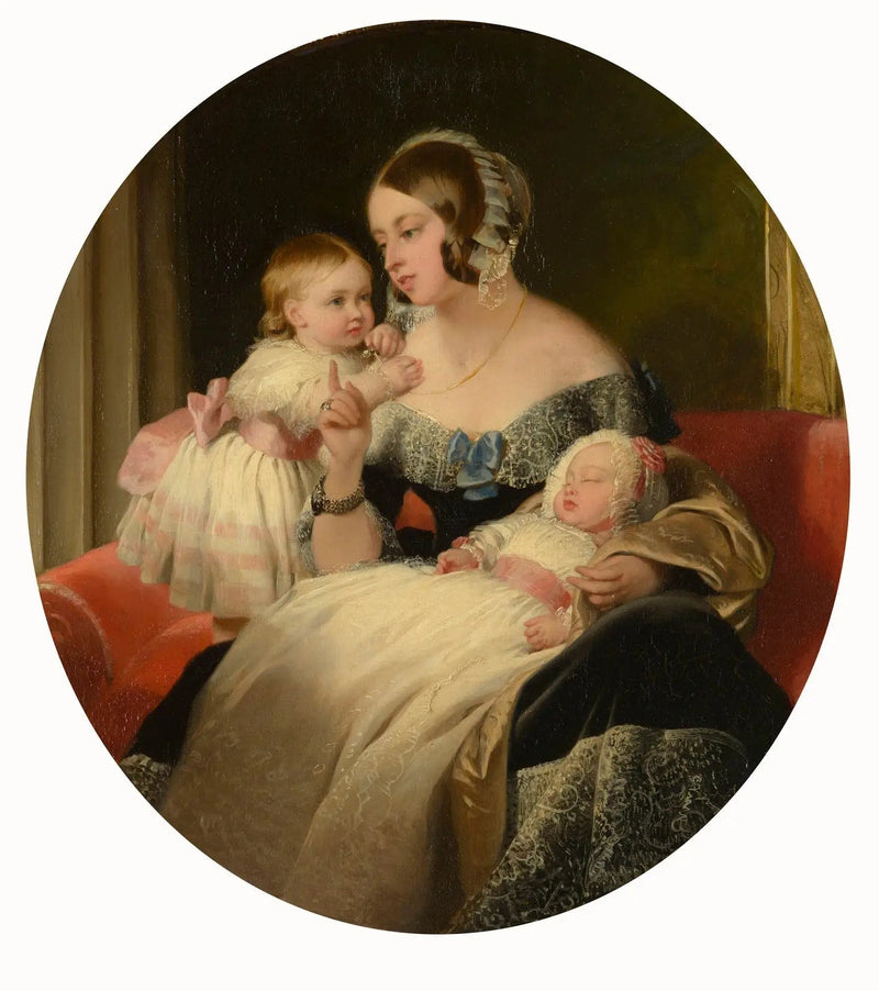 Dronning Victoria med prinsessekona og prinsen av Wales - Edwin Henry Landseer

Source:
La reine Victoria avec la princesse royale et le prince de Galles - Edwin Henry Landseer