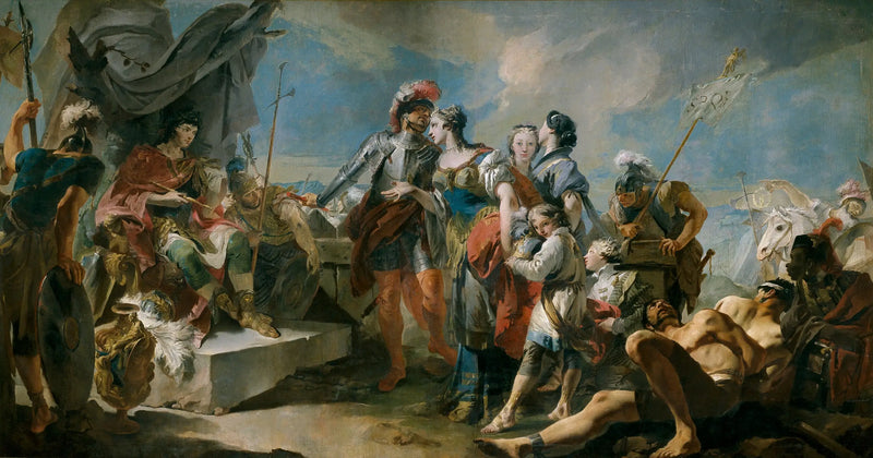 Dronning Zenobia foran keiseren Aurelian - Giovanni Battista Tiepolo