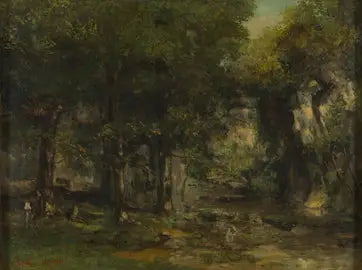 Utdelingen av hjortene ved Plaisir-Fontaine bekken - Gustave Courbet